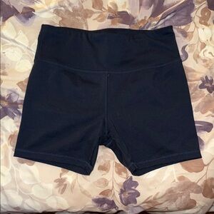 High-Rise Navy Blue Women’s Active Shorts